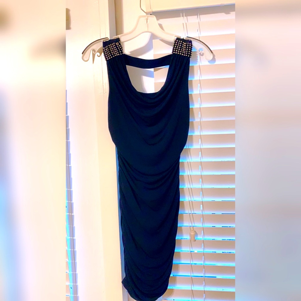 Fitted Navy Blue Dress